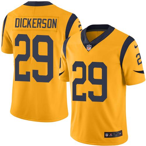 Nike Rams #29 Eric Dickerson Gold Men's Stitched NFL Limited Rush Jersey
